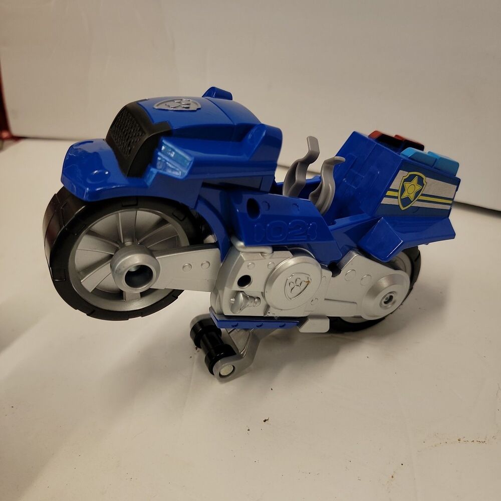 Paw Patrol Moto Pups Chase's Deluxe Pull Back Motorcycle Vehicle No Accessories